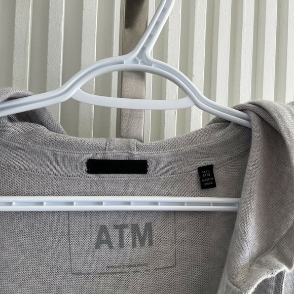 ATM Anthony Thomas Melillo Pullover Top Sweatshirt Poncho Gray Cashmere Sz M/L❤️ - Picture 4 of 6